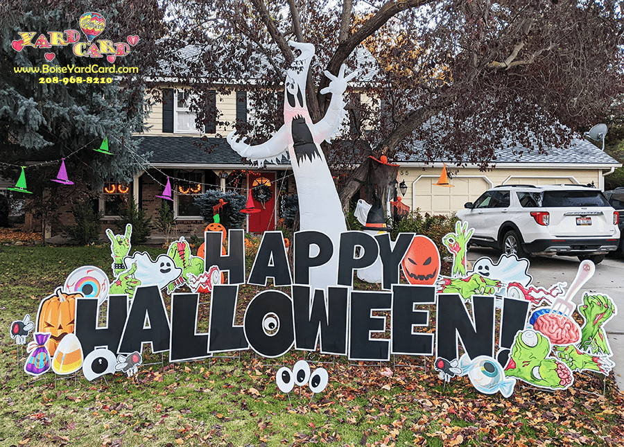 Boise Yard Cards example of a halloween lawn greeting