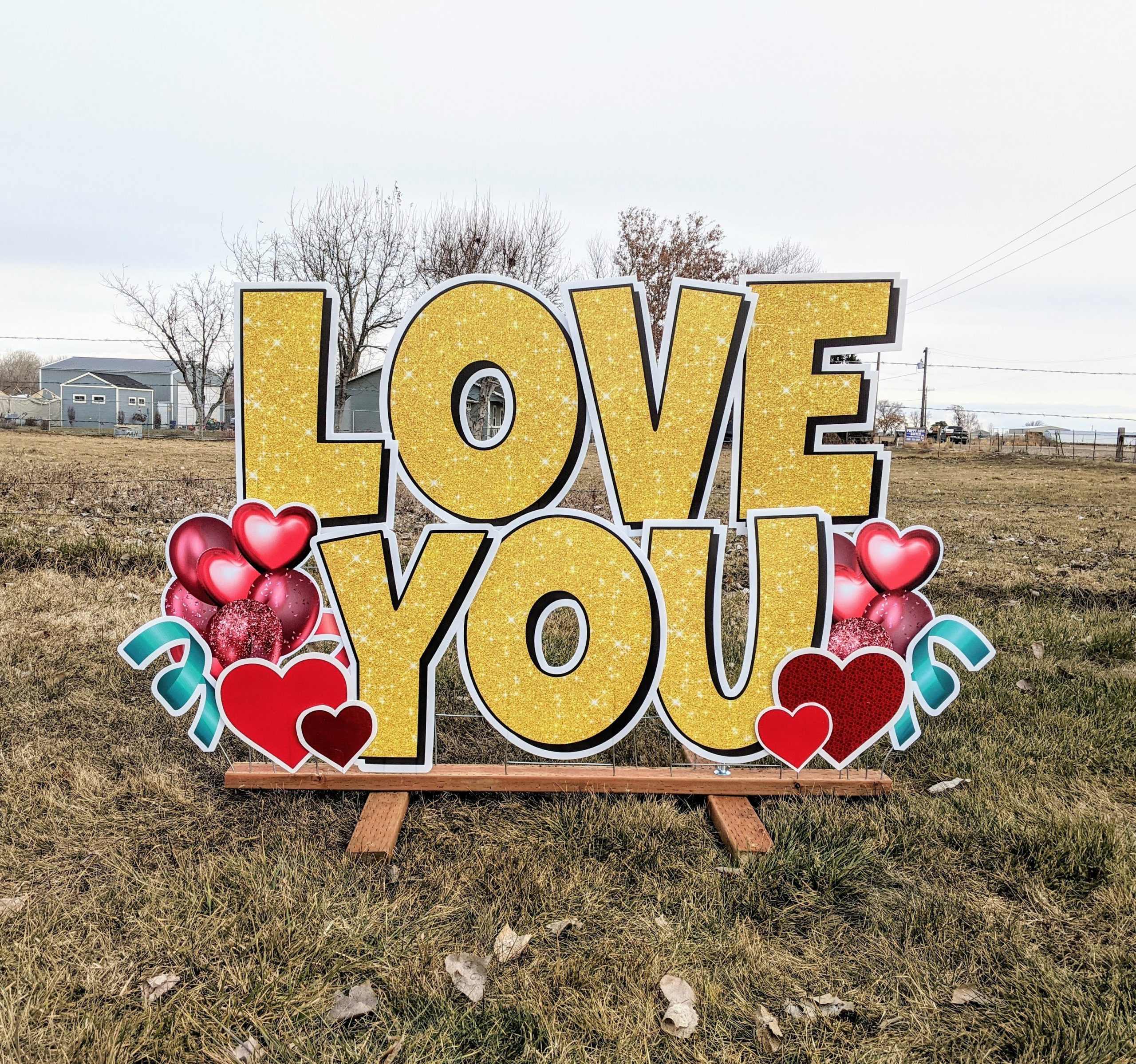 Valentines party rental lawn greeting from Boise Yard Card